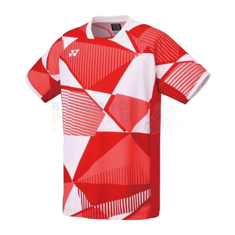 Yonex Mens Crew Neck Shirt 10635EX Tango Red - Badmintonplanet.eu