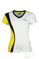 Carlton V-Neck Polo White/Black/Yellow Women